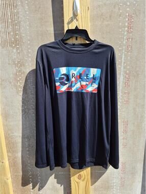 SALT LIFE LONG SLEEVE REEL LIFE SHIRT BLACK XL